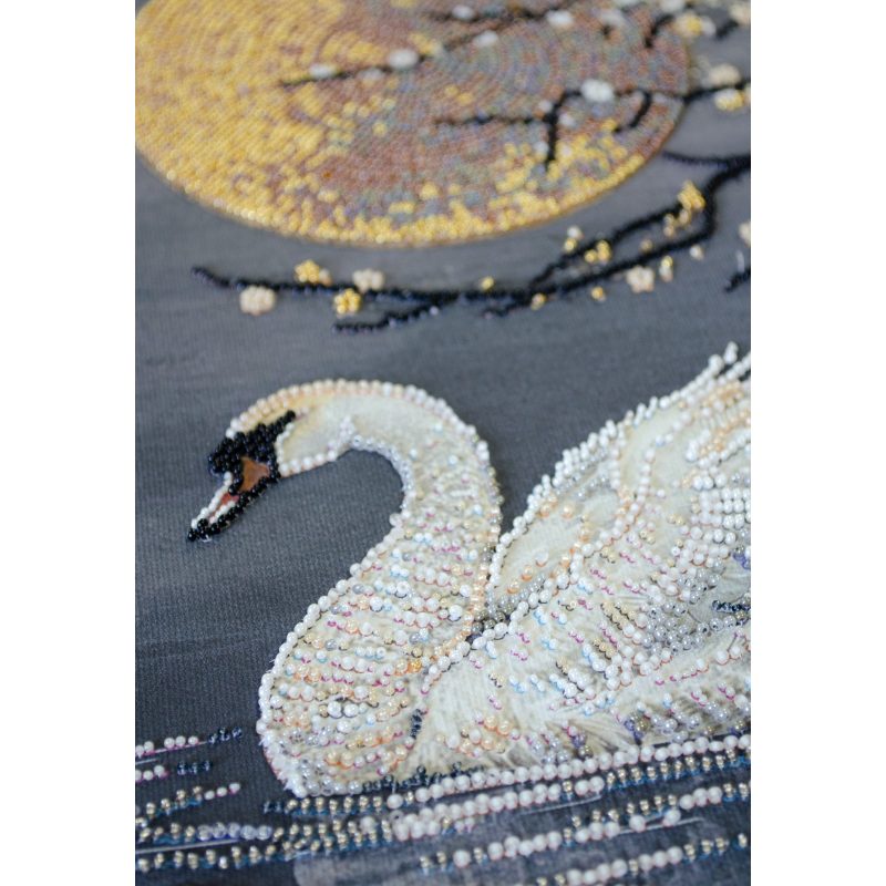 Bead Embroidery Kit on Art Canvas "When the Soul Blooms"