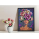 Bead Embroidery Kit on Art Canvas "Blooming Thoughts"