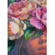 Bead Embroidery Kit on Art Canvas "Blooming Thoughts"