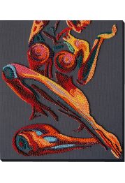 Bead Embroidery Kit on Art Canvas "The essence of femininity"