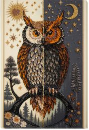 Bead Embroidery Kit on Art Canvas "The oracle between day and night"