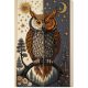 Bead Embroidery Kit on Art Canvas "The oracle between day and night"