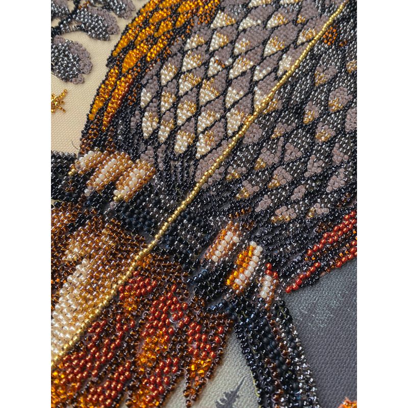 Bead Embroidery Kit on Art Canvas "The oracle between day and night"