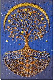 Bead Embroidery Kit on Art Canvas "Radiance of Life"