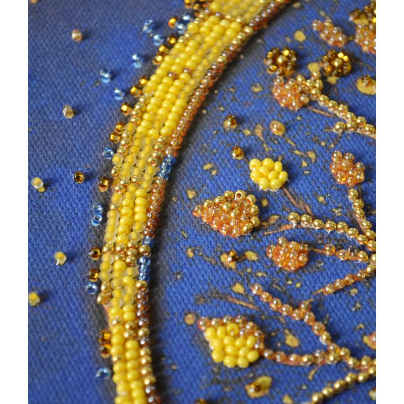 Bead Embroidery Kit on Art Canvas "Radiance of Life"