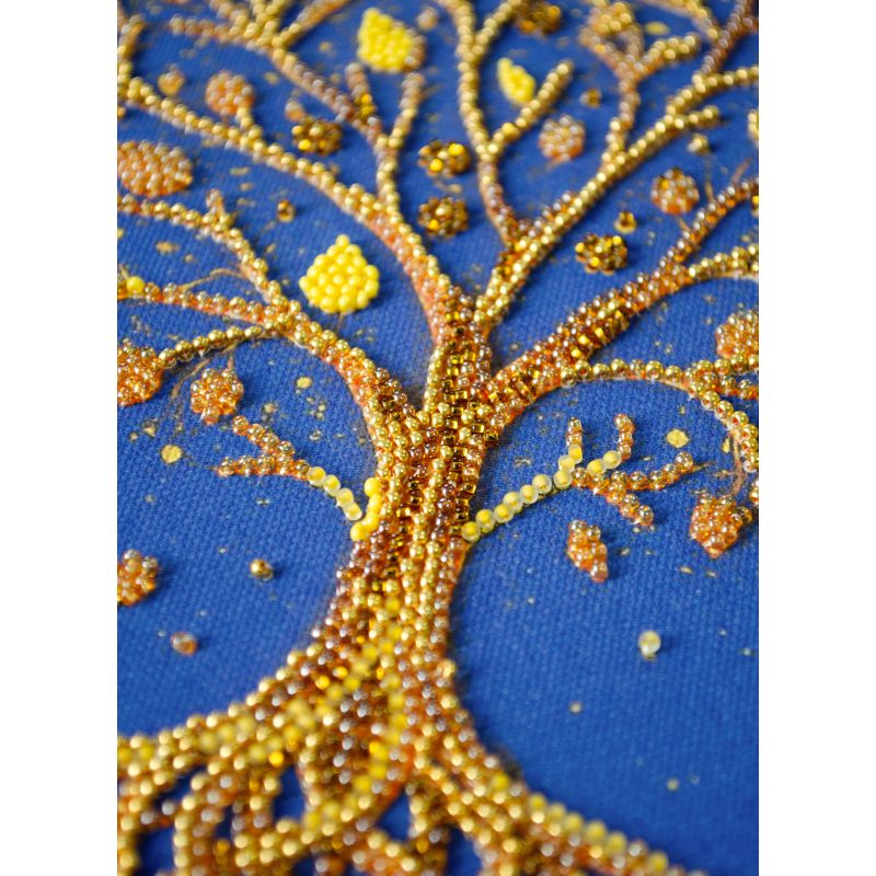 Bead Embroidery Kit on Art Canvas "Radiance of Life"