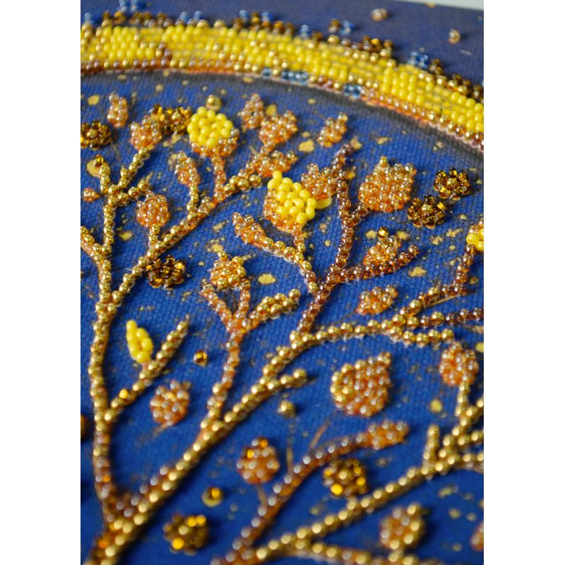 Bead Embroidery Kit on Art Canvas "Radiance of Life"