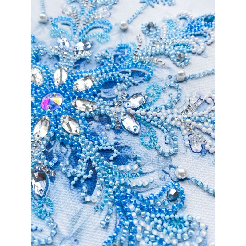 Bead Embroidery Kit on Art Canvas "Frost patterns"