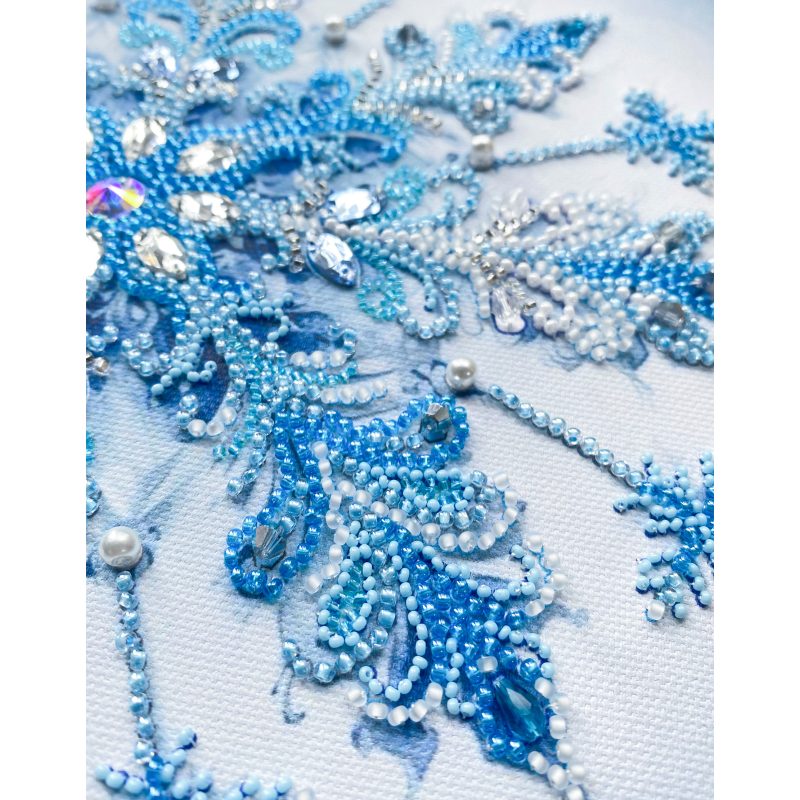 Bead Embroidery Kit on Art Canvas "Frost patterns"