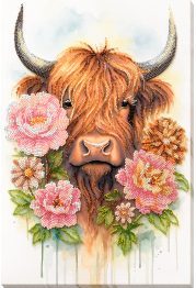 Bead Embroidery Kit on Art Canvas "Highland Belle"