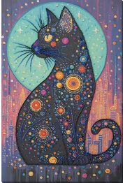 Bead Embroidery Kit on Art Canvas "Stellar Gaze"