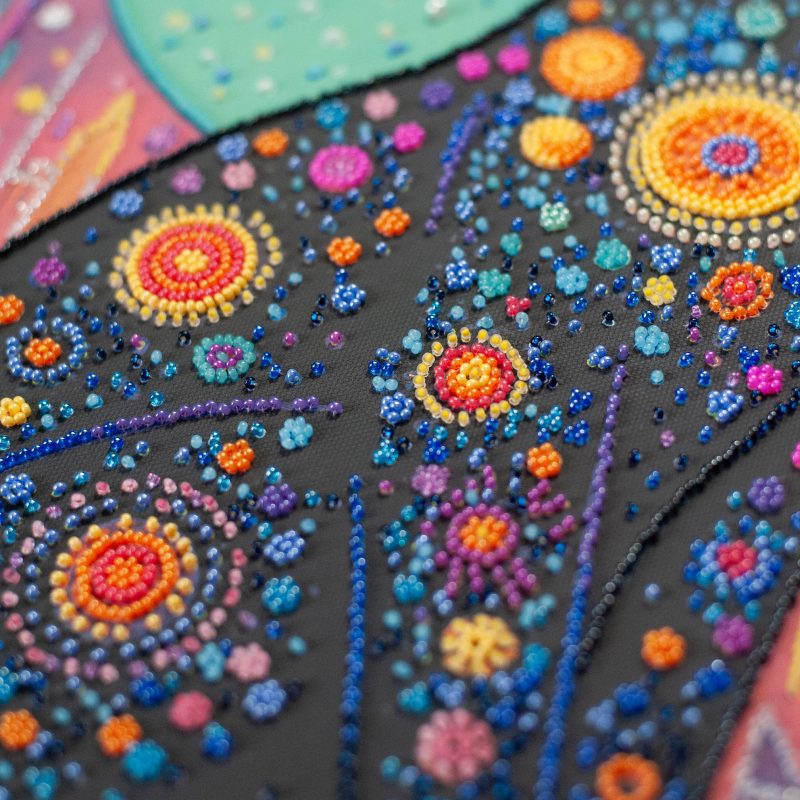 Bead Embroidery Kit on Art Canvas "Stellar Gaze"