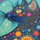 Bead Embroidery Kit on Art Canvas "Stellar Gaze"
