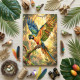 Bead Embroidery Kit on Art Canvas "Colorful Parrot"