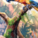 Bead Embroidery Kit on Art Canvas "Colorful Parrot"