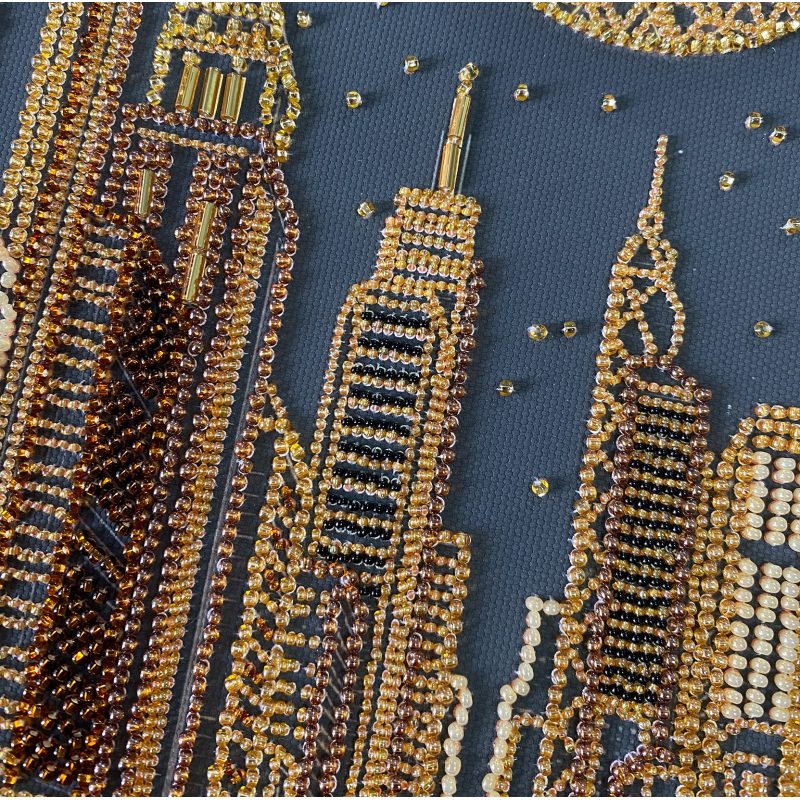 Bead Embroidery Kit on Art Canvas "City of dreams"