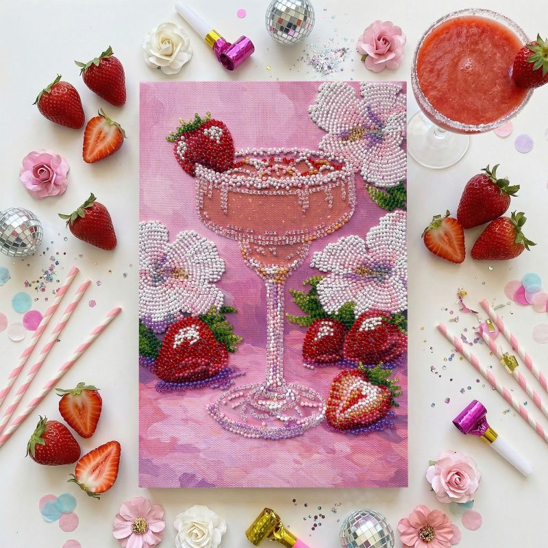 Bead Embroidery Kit on Art Canvas "Fruit Euphoria"