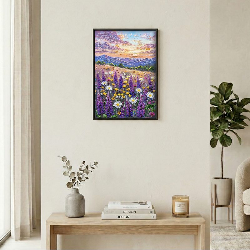 Bead Embroidery Kit on Art Canvas "Valley of Dreams"