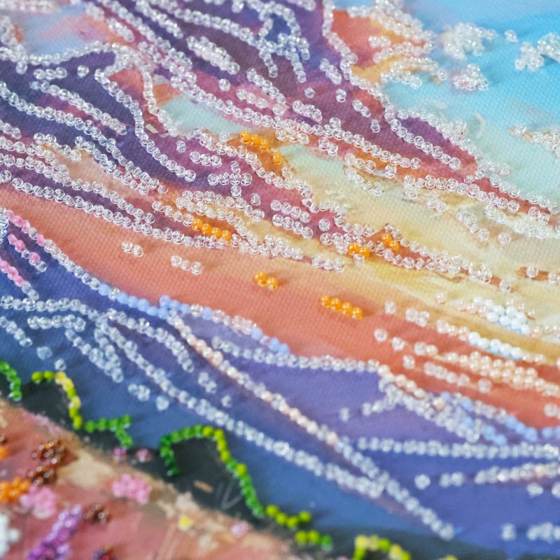 Bead Embroidery Kit on Art Canvas "Valley of Dreams"