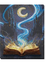 Bead Embroidery Kit on Art Canvas "Book of Dreams"