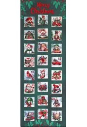 Bead Embroidery Kit on Art Canvas "Christmas Advent calendar"