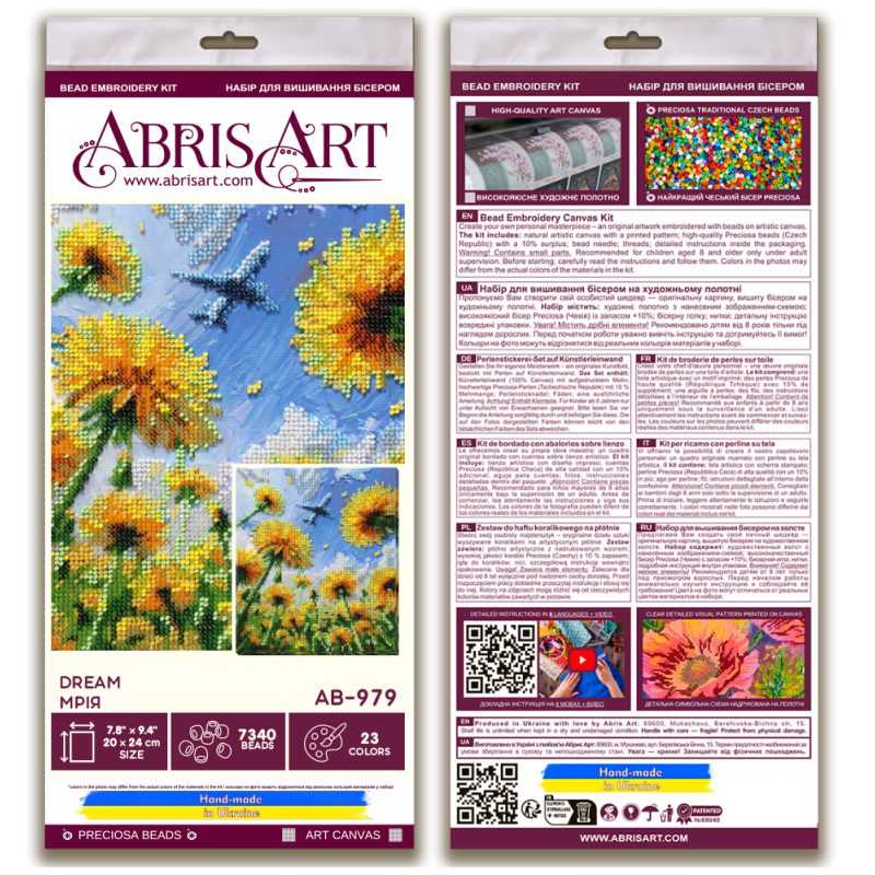 Bead Embroidery Kit on Art Canvas "Dream"