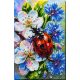 Bead Embroidery Kit on Art Canvas "Among Cornflowers"