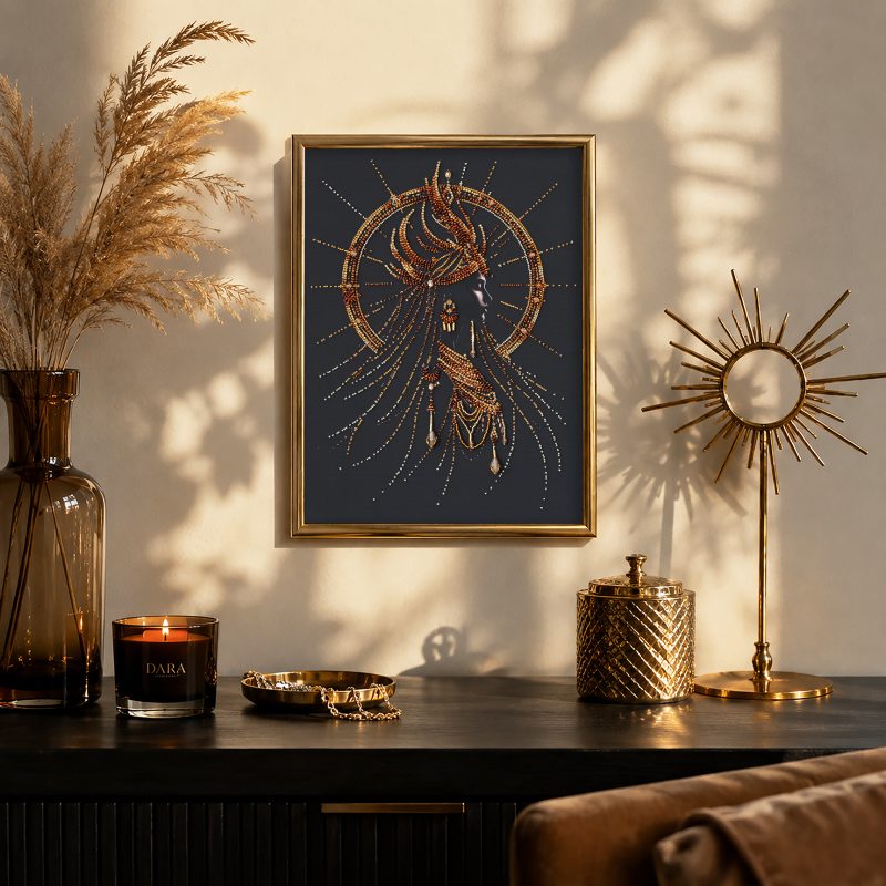 Bead Embroidery Kit on Art Canvas "Born to Shine"
