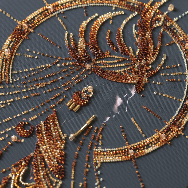 Bead Embroidery Kit on Art Canvas "Born to Shine"