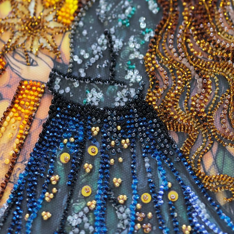 Bead Embroidery Kit on Art Canvas "Defender of Fate"