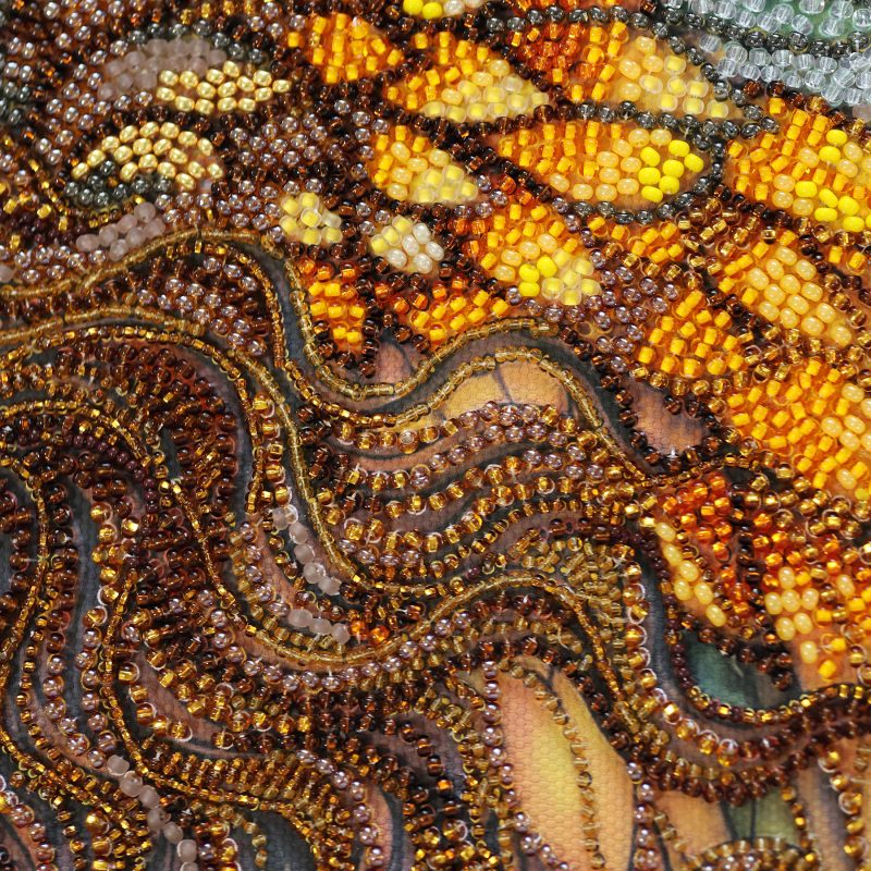 Bead Embroidery Kit on Art Canvas "Defender of Fate"