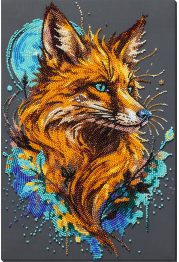 Bead Embroidery Kit on Art Canvas "Embodiment of Cunning"