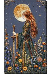 Bead Embroidery Kit on Art Canvas "Moon Maiden"