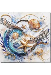 Bead Embroidery Kit on Art Canvas "Sea Sonata"