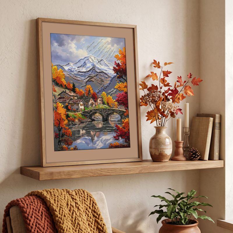 Bead Embroidery Kit on Art Canvas "Breath of Autumn"