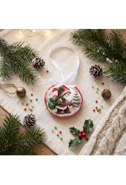 Christmas Ornament Bead Embroidery Kit "Christmas Anticipation"