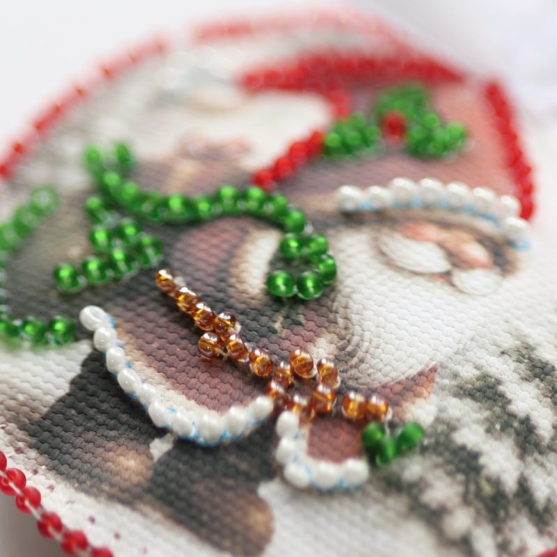 Christmas Ornament Bead Embroidery Kit "Christmas Anticipation"