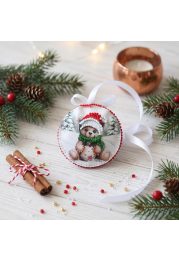 Christmas Ornament Bead Embroidery Kit "A Winter Day"