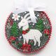 Christmas Ornament Bead Embroidery Kit "Winter little goat"