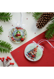 Christmas Ornament Bead Embroidery Kit "Festive snake"