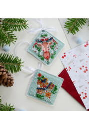 Christmas Ornament Bead Embroidery Kit "Christmas mood"