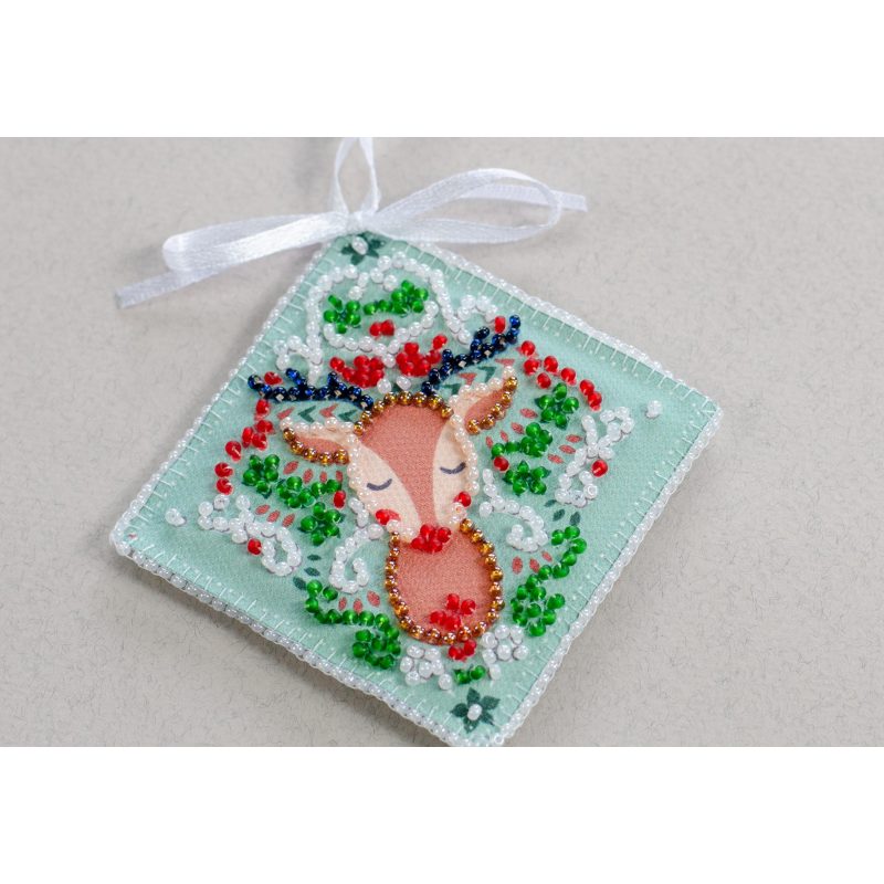 Christmas Ornament Bead Embroidery Kit "Christmas mood"