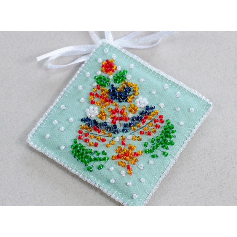 Christmas Ornament Bead Embroidery Kit "Christmas mood"