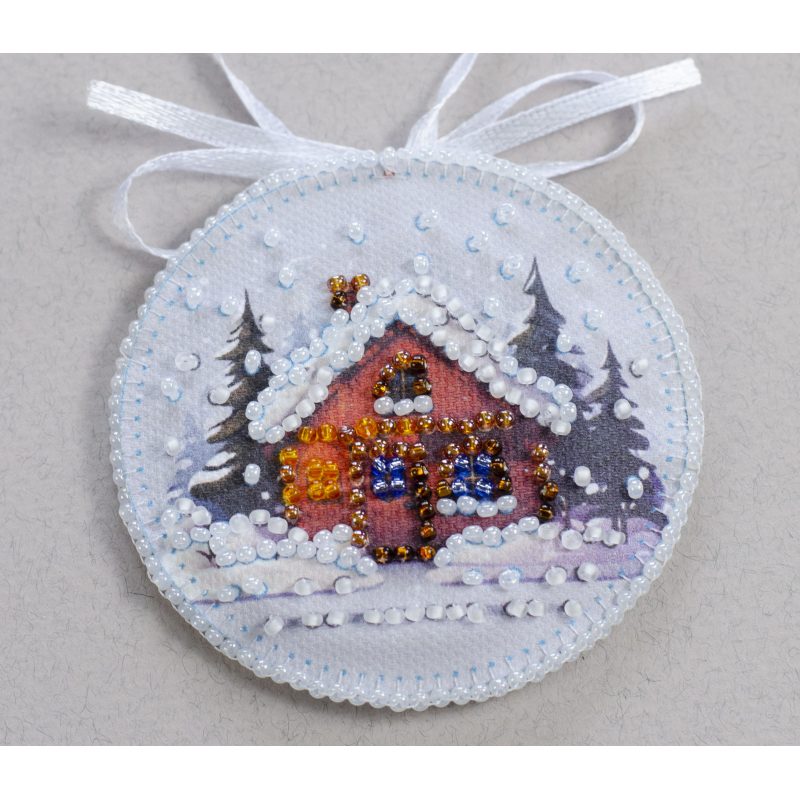 Christmas Ornament Bead Embroidery Kit "Winter wizard"
