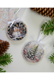 Christmas Ornament Bead Embroidery Kit "Winter guest"