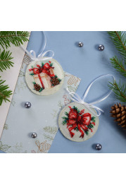 Christmas Ornament Bead Embroidery Kit "New Year's gift"