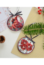 Christmas Ornament Bead Embroidery Kit "Red cardinal"