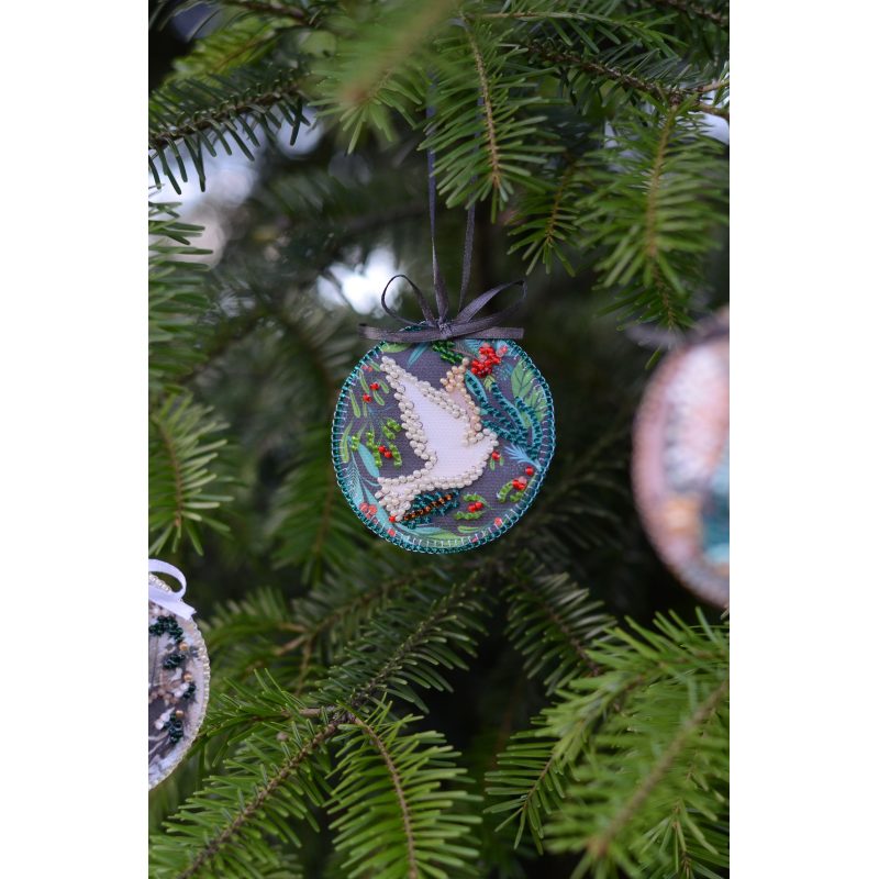 Christmas Ornament Bead Embroidery Kit "New joy"