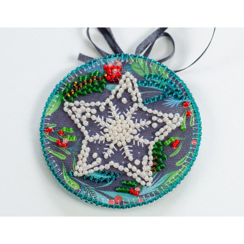 Christmas Ornament Bead Embroidery Kit "New joy"