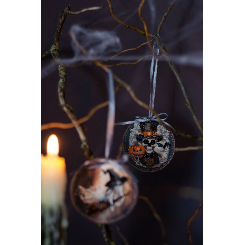 Christmas Ornament Bead Embroidery Kit "Midnight Horrors"